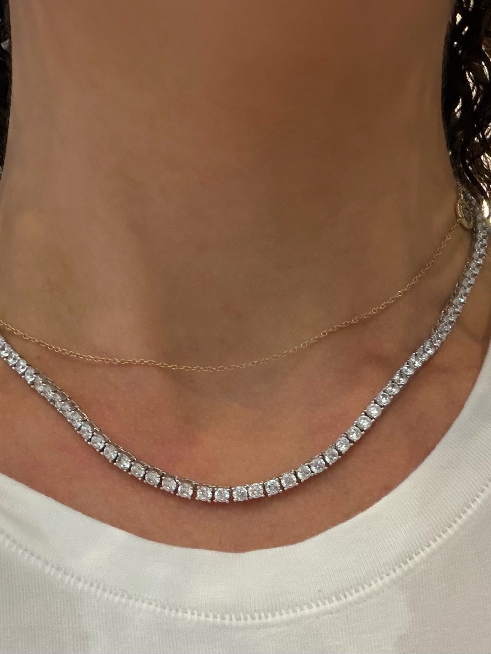 Sterling Silver and CZ Tennis Choker